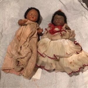 Lot 2 Dolls Old Vintage 8.3” Articulated France Collection